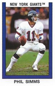 1989 Panini Stickers (UK) #115 Phil Simms Front