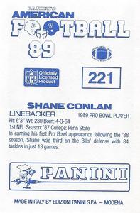 1989 Panini Stickers (UK) #221 Shane Conlan Back