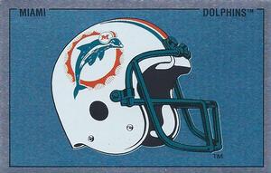1989 Panini Stickers (UK) #335 Miami Dolphins Helmet Front