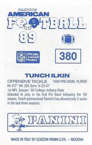 1989 Panini Stickers (UK) #380 Tunch Ilkin Back
