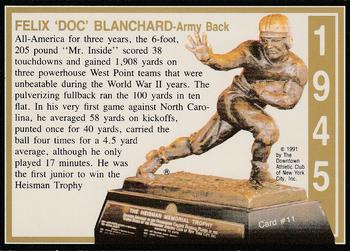 1991 Heisman Collection I #11 Doc Blanchard Back