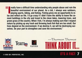 1995 NFL Properties FACT #7 Thurman Thomas Back