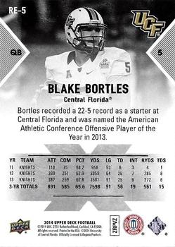 2014 Upper Deck - Rookie Exclusives #RE-5 Blake Bortles Back