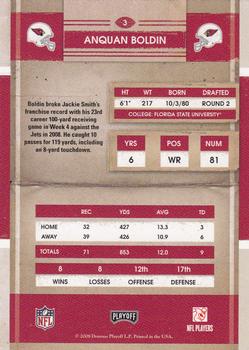 2008 Playoff Contenders #3 Anquan Boldin Back