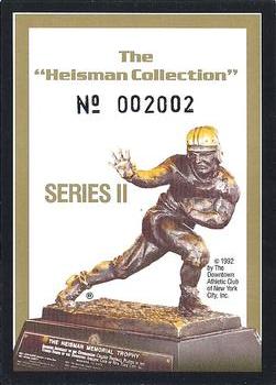 1992 Heisman Collection II #NNO Title Card Front
