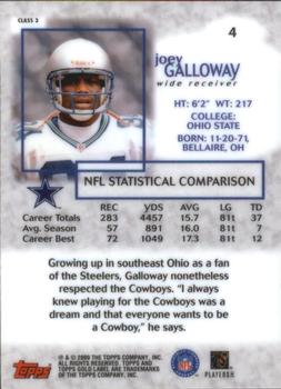 2000 Topps Gold Label - Class 3 #4 Joey Galloway Back