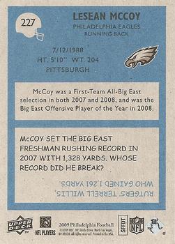 2009 Philadelphia #227 LeSean McCoy Back
