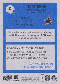 2009 Philadelphia #52 Tony Romo Back