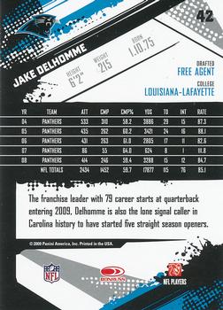 2009 Score #42 Jake Delhomme Back