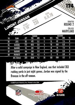 2009 Score #174 LaMont Jordan Back