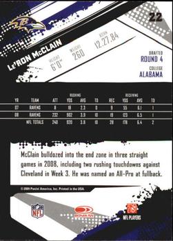 2009 Score Inscriptions #22 Le'Ron McClain Back