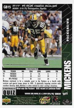 1996 Collector's Choice ShopKo Green Bay Packers #GB15 Terry Mickens Back