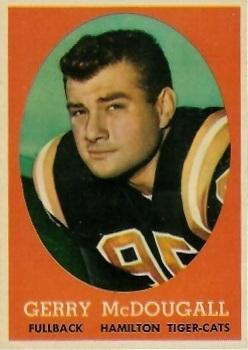 1958 Topps CFL #22 Gerry McDougall Front