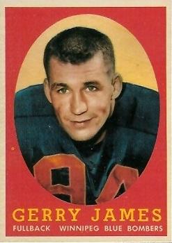1958 Topps CFL #45 Gerry James Front