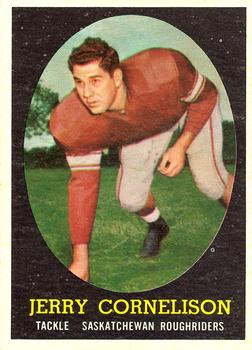 1958 Topps CFL #58 Jerry Cornelison Front