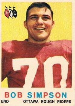 1959 Topps CFL #54 Bob Simpson Front