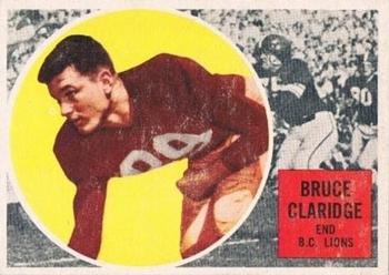 1960 Topps CFL #3 Bruce Claridge Front