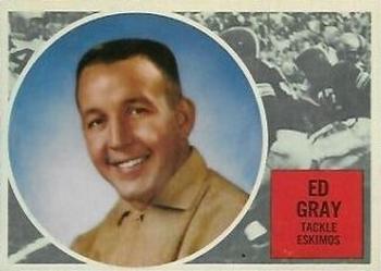 1960 Topps CFL #14 Ed Gray Front