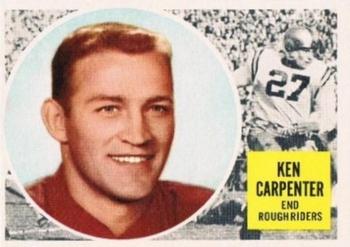 1960 Topps CFL #52 Ken Carpenter Front