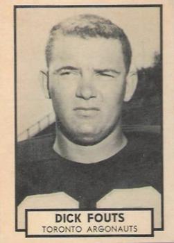 1962 Topps CFL #132 Dick Fouts Front