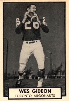 1962 Topps CFL #133 Wes Gideon Front