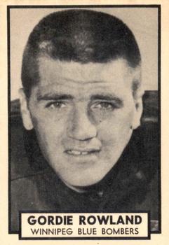 1962 Topps CFL #166 Gordie Rowland Front