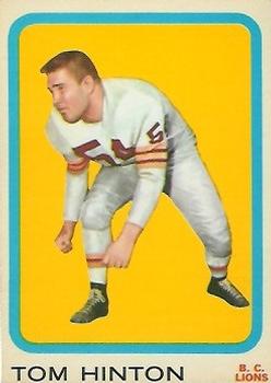1963 Topps CFL #8 Tom Hinton Front