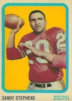 1963 Topps CFL #45 Sandy Stephens Front
