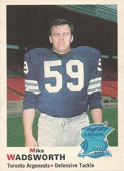 1970 O-Pee-Chee CFL #7 Mike Wadsworth Front