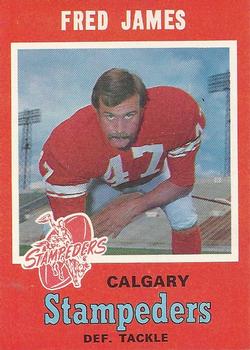 1971 O-Pee-Chee CFL #127 Fred James Front