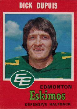1971 O-Pee-Chee CFL #54 Dick Dupuis Front