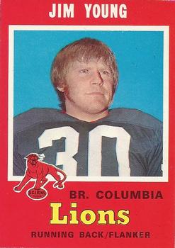 1971 O-Pee-Chee CFL #36 Jim Young Front