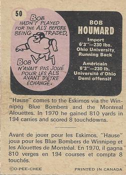 1971 O-Pee-Chee CFL #50 Bob Houmard Back