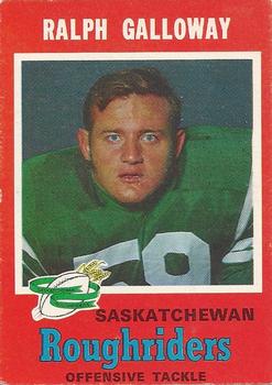 1971 O-Pee-Chee CFL #99 Ralph Galloway Front