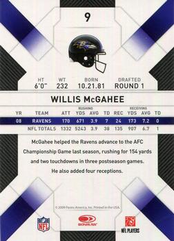2009 Donruss Threads #9 Willis McGahee Back