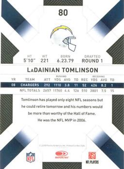 2009 Donruss Threads #80 LaDainian Tomlinson Back