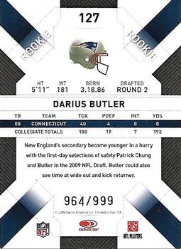 2009 Donruss Threads #127 Darius Butler Back