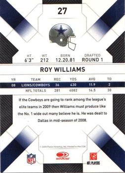 2009 Donruss Threads #27 Roy Williams Back