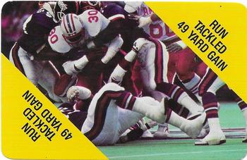 1988 MacGregor NFL Game Cards #NNO Run Tackled 49 Yard Gain Front