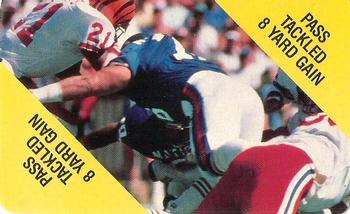 1988 MacGregor NFL Game Cards #NNO Pass Tackled 8 Yard Gain Front