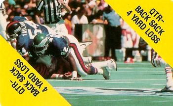 1988 MacGregor NFL Game Cards #NNO QB Sack 4 Yard Loss Front