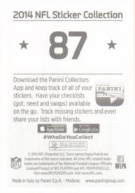 2014 Panini Stickers #87 Vontaze Burfict Back