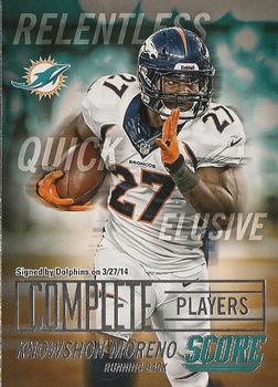 2014 Score - Complete Players #CP13 Knowshon Moreno Front