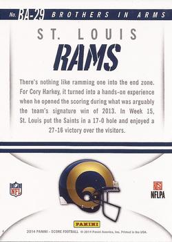 2014 Score - Brothers in Arms Blue #BA-29 St. Louis Rams Back