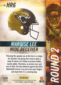 2014 Score - Hot Rookies #HR6 Marqise Lee Back