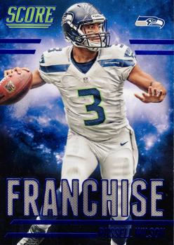 2014 Score - Franchise Blue #F20 Russell Wilson Front