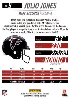 2014 Score - Scorecard #9 Julio Jones Back
