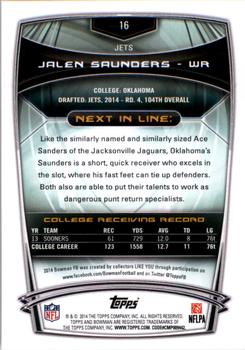 2014 Bowman - Rookies #16 Jalen Saunders Back