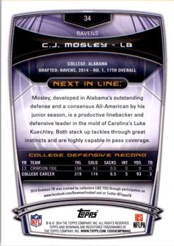 2014 Bowman - Rookies #34 C.J. Mosley Back