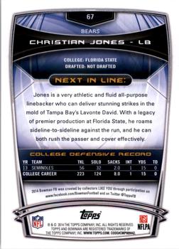 2014 Bowman - Rookies #67 Christian Jones Back